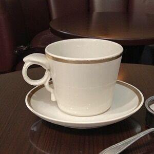 Mayer China Teacup & Saucer, Made For The Forum, Vintage Snake Design Handle